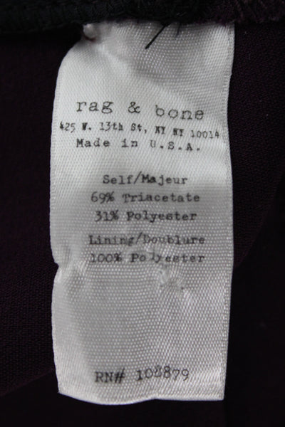 Rag & Bone Womens Purple Ankle Cropped Dress Pants Size 2