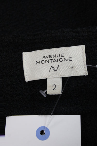 Avenue Montaigne Womens Sweatpants Black 69% Triacetate 31% Polyester Size 2