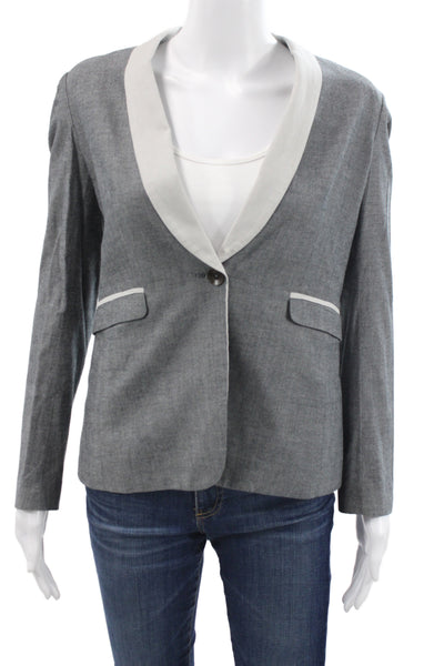 Rag & Bone Womens Collard Button Down Gray Size S