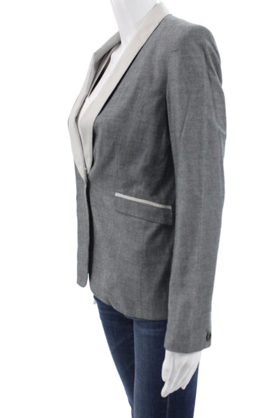 Rag & Bone Womens Collard Button Down Gray Size S