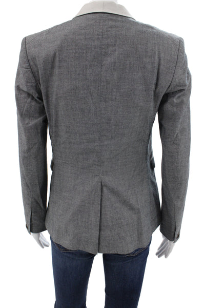 Rag & Bone Womens Collard Button Down Gray Size S