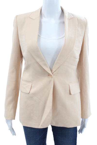 Equipment Femme Womens Collard button Blazer Pink Size 2
