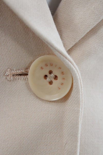 Equipment Femme Womens Collard button Blazer Pink Size 2