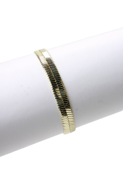Melinda Maria Womens Gold Plated Wide Herringbone Necklace 21"