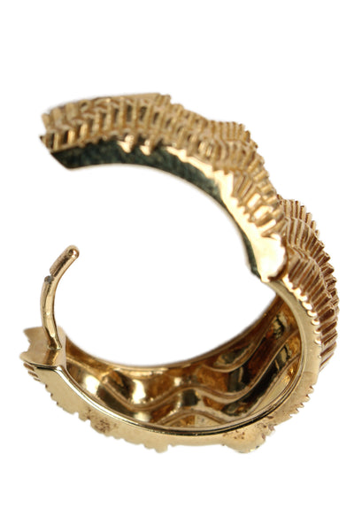 Yvonne Leon Womens 9K Yellow Gold Diamond Accent Berlingot Hoop Earrings 12g