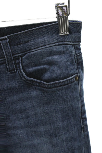 Current/Elliott Womens Skinny Ankle High Waist Dark Blue Jeans Size 24