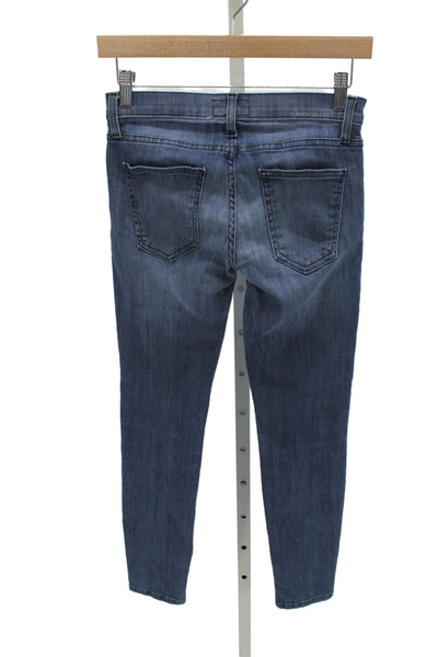 Current/Elliott Womens Skinny Ankle High Waist Dark Blue Jeans Size 24