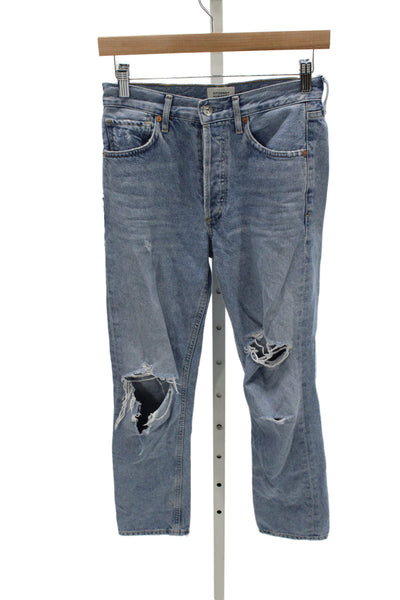Citizens of Humanity Unisex Cropped High Waist Light Blue Jeans Size 24