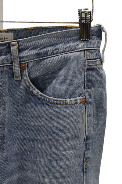 Citizens of Humanity Unisex Cropped High Waist Light Blue Jeans Size 24