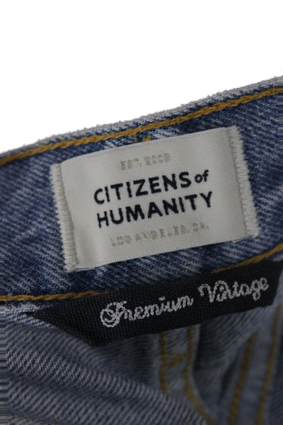 Citizens of Humanity Unisex Cropped High Waist Light Blue Jeans Size 24