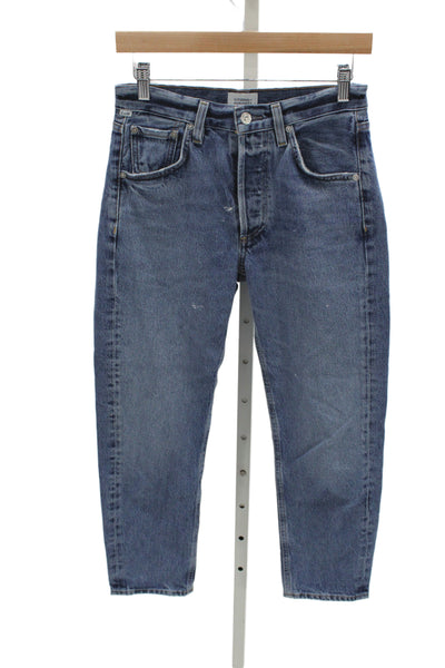 Citizens of Humanity Unisex Cropped Straight Jeans Dark Blue Size 23