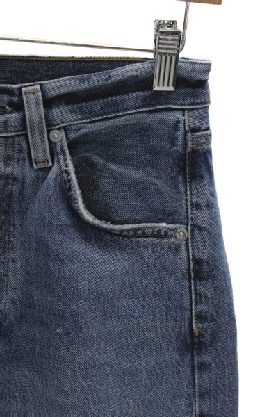 Citizens of Humanity Unisex Cropped Straight Jeans Dark Blue Size 23