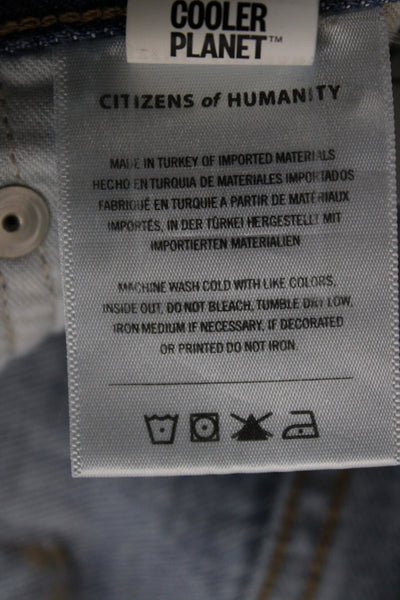 Citizens of Humanity Unisex Cropped Straight Jeans Dark Blue Size 23