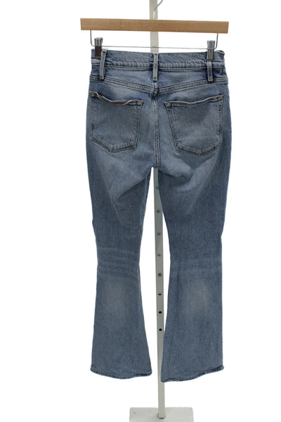 Frame Womens Bootcut Flared Jeans Blue High Waist 100% Cotton Size 24