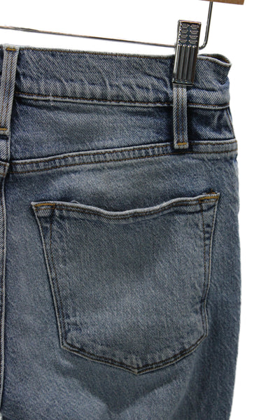 Frame Womens Bootcut Flared Jeans Blue High Waist 100% Cotton Size 24