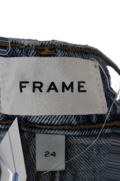 Frame Womens Bootcut Flared Jeans Blue High Waist 100% Cotton Size 24