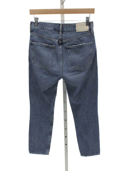 Citizens of Humanity Unisex Cropped Straight Jeans Dark Blue High Waist Size 24