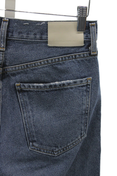 Citizens of Humanity Unisex Cropped Straight Jeans Dark Blue High Waist Size 24