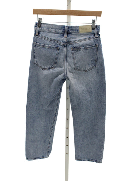 Pistola Unisex Light Blue High Waist Boyfriend Cropped Jeans Size 24