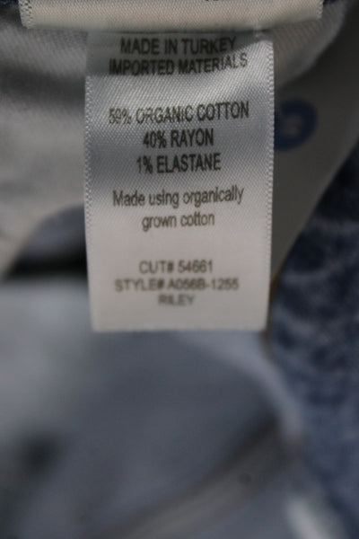 Agolde Womens Cropped Mom Jeans High Waist Blue 25in Inseam Size 24
