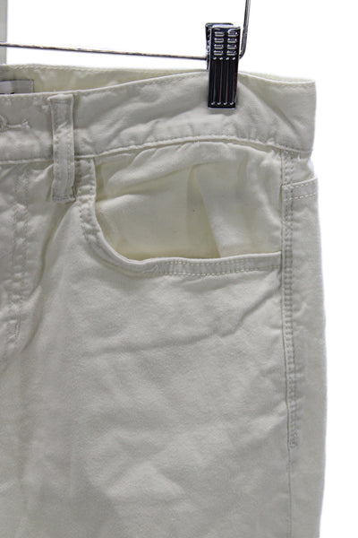 Joes Womens Ankle Skinny High Waist Jeans White Button Size 30