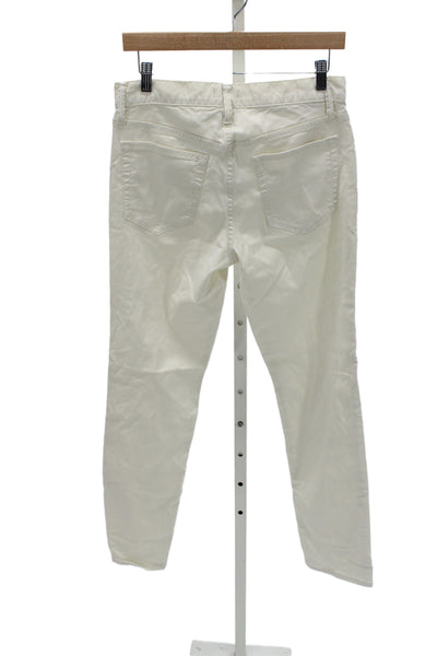 Joes Womens Ankle Skinny High Waist Jeans White Button Size 30