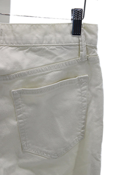Joes Womens Ankle Skinny High Waist Jeans White Button Size 30