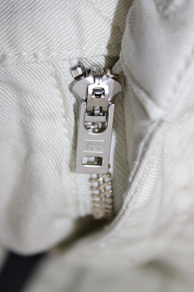Joes Womens Ankle Skinny High Waist Jeans White Button Size 30