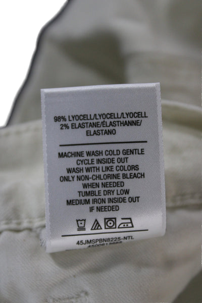 Joes Womens Ankle Skinny High Waist Jeans White Button Size 30