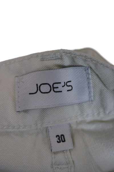 Joes Womens Ankle Skinny High Waist Jeans White Button Size 30