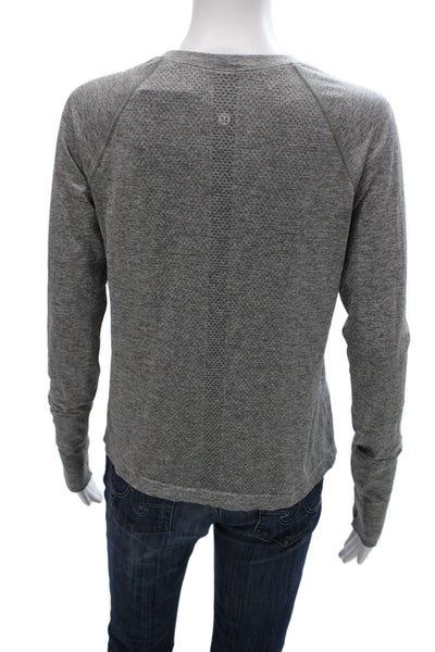 Lululemon Womens Long Sleeves Pullover Tee Shirt Grey Size 10