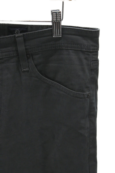 AG Adriano Goldschmied Mens Chino Pants Dark Gray Button 30 Inseam Size 32