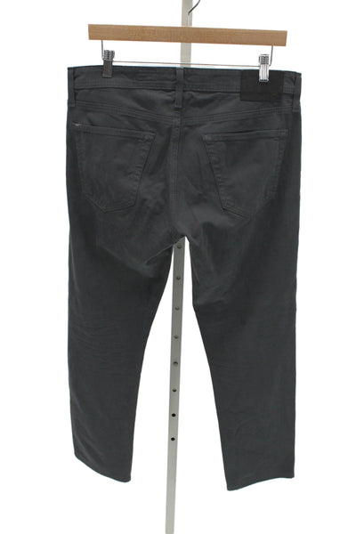 AG Adriano Goldschmied Mens Chino Pants Dark Gray Button 30 Inseam Size 32