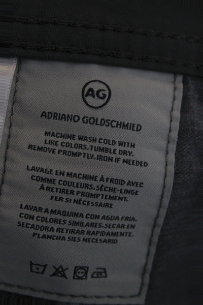 AG Adriano Goldschmied Mens Chino Pants Dark Gray Button 30 Inseam Size 32
