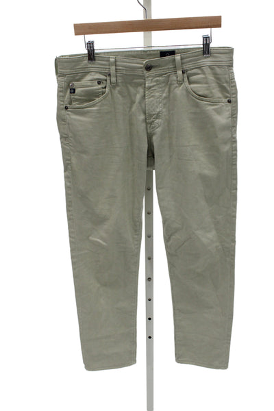 AG-ED Denim Mens Cropped Straight Jeans Gray Size 32