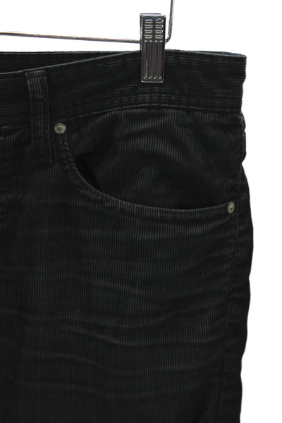 AG Adriano Goldschmied Men's Cropped Striped Black Jeans Size 32