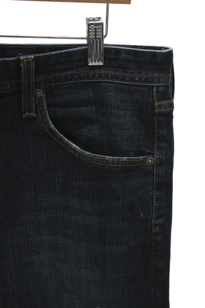 AG Adriano Goldschmied Mens Straight Jeans Dark Blue Button Fly Size 32