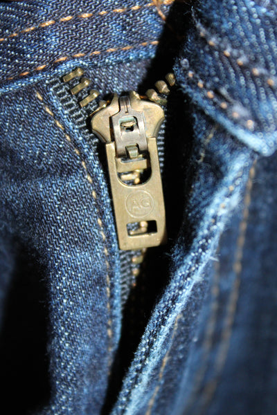 AG Adriano Goldschmied Mens Straight Jeans Dark Blue Button Fly Size 32