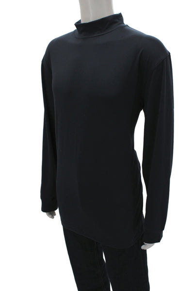 Dunning Mens Band Stand-Up Black Mock Neck Long Sleeve T-Shirt Size XL