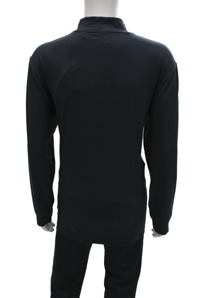 Dunning Mens Band Stand-Up Black Mock Neck Long Sleeve T-Shirt Size XL