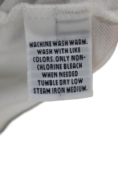 Polo Golf Ralph Lauren Mens Short Sleeve Collared Knit Polo Shirt White Size XL