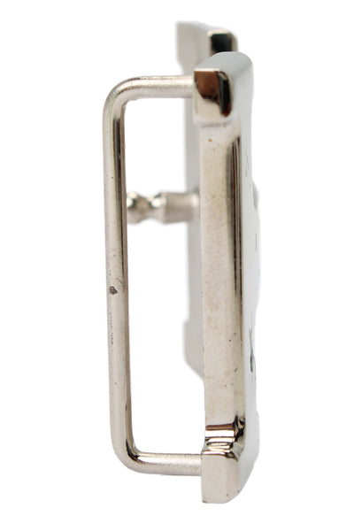 Hermes Mens Silver Tone H Belt Buckle 38mm