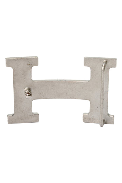Hermes Mens Silver Tone H Belt Buckle 38mm