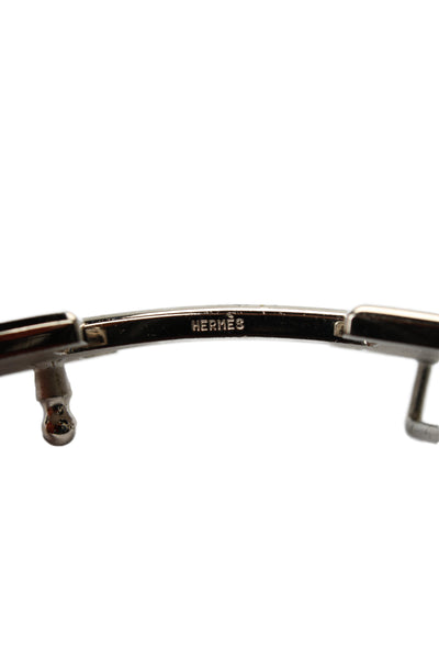 Hermes Mens Silver Tone H Belt Buckle 38mm