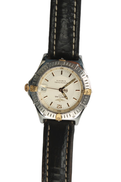 Breitling Womens Vintage S-Steel + 18K Gold Sirius B62022 Quartz Watch 31mm