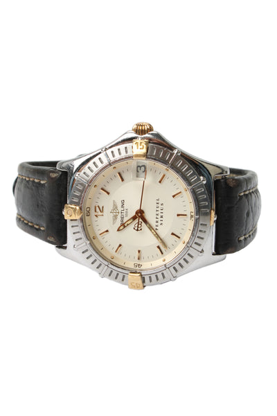 Breitling Womens Vintage S-Steel + 18K Gold Sirius B62022 Quartz Watch 31mm