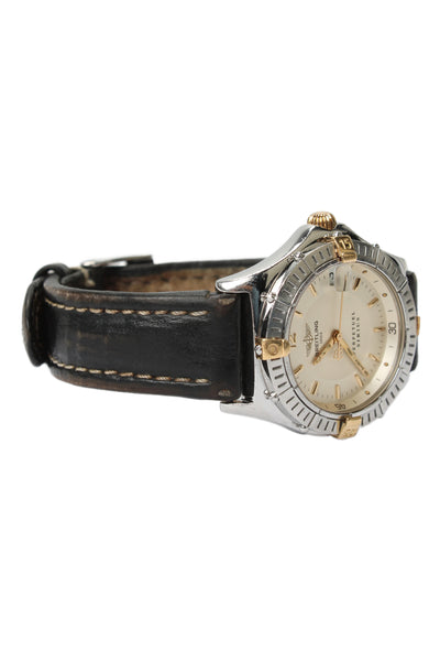 Breitling Womens Vintage S-Steel + 18K Gold Sirius B62022 Quartz Watch 31mm