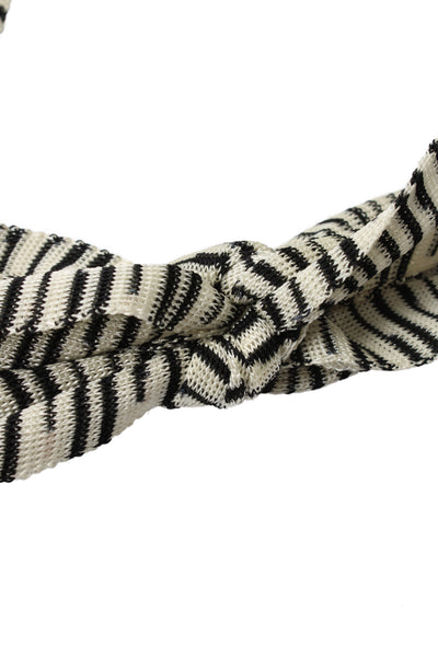 M Missoni Womens Mixed Materials Knit Fabric+Chain+Plastic Floral Necklace