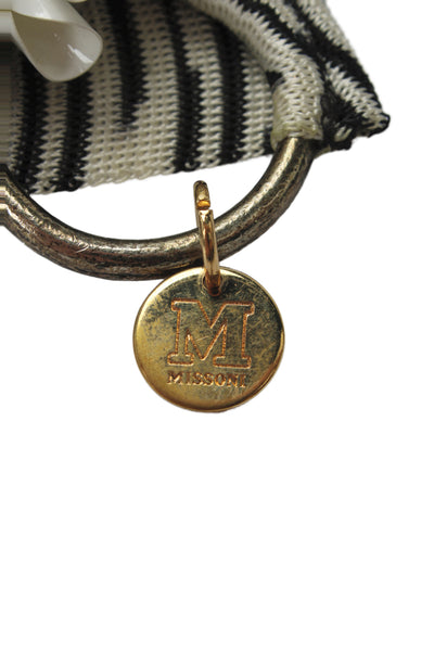 M Missoni Womens Mixed Materials Knit Fabric+Chain+Plastic Floral Necklace