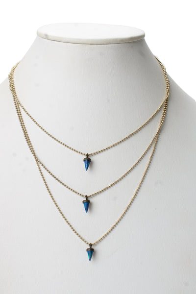 Lionette by Noa Sade Womens 14K Gold Vermeil Simulated Opal AVISH Necklace 16"